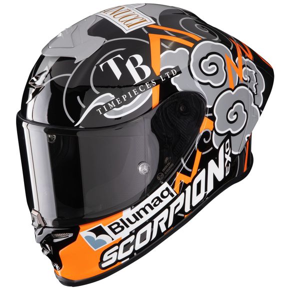 Full headset Scorpion Exo exo -r1 evo air - replica arton 2024 - black / orangeRef: SC1196