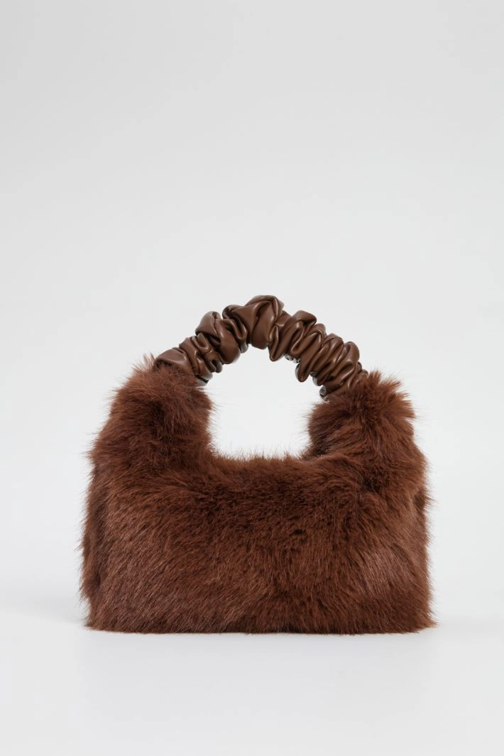 Bag in soft and warm fabric - BROWN