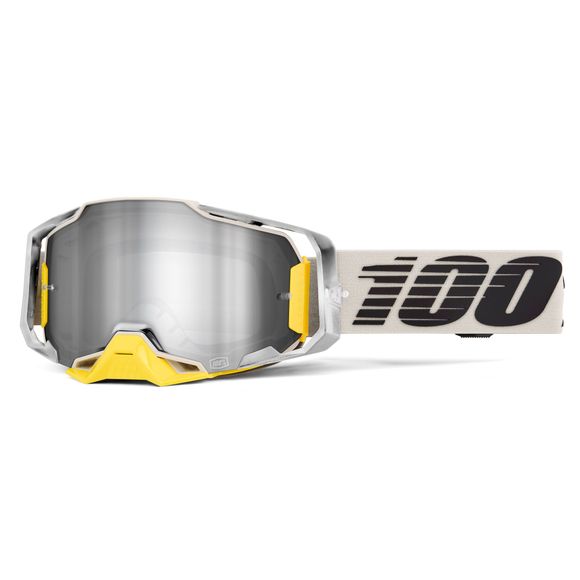 Cross mask 100% Armega Hiper Viggo- Mirror Silver Flash 2026 screen - White / GrayRef: CE1560 / 50005-00048