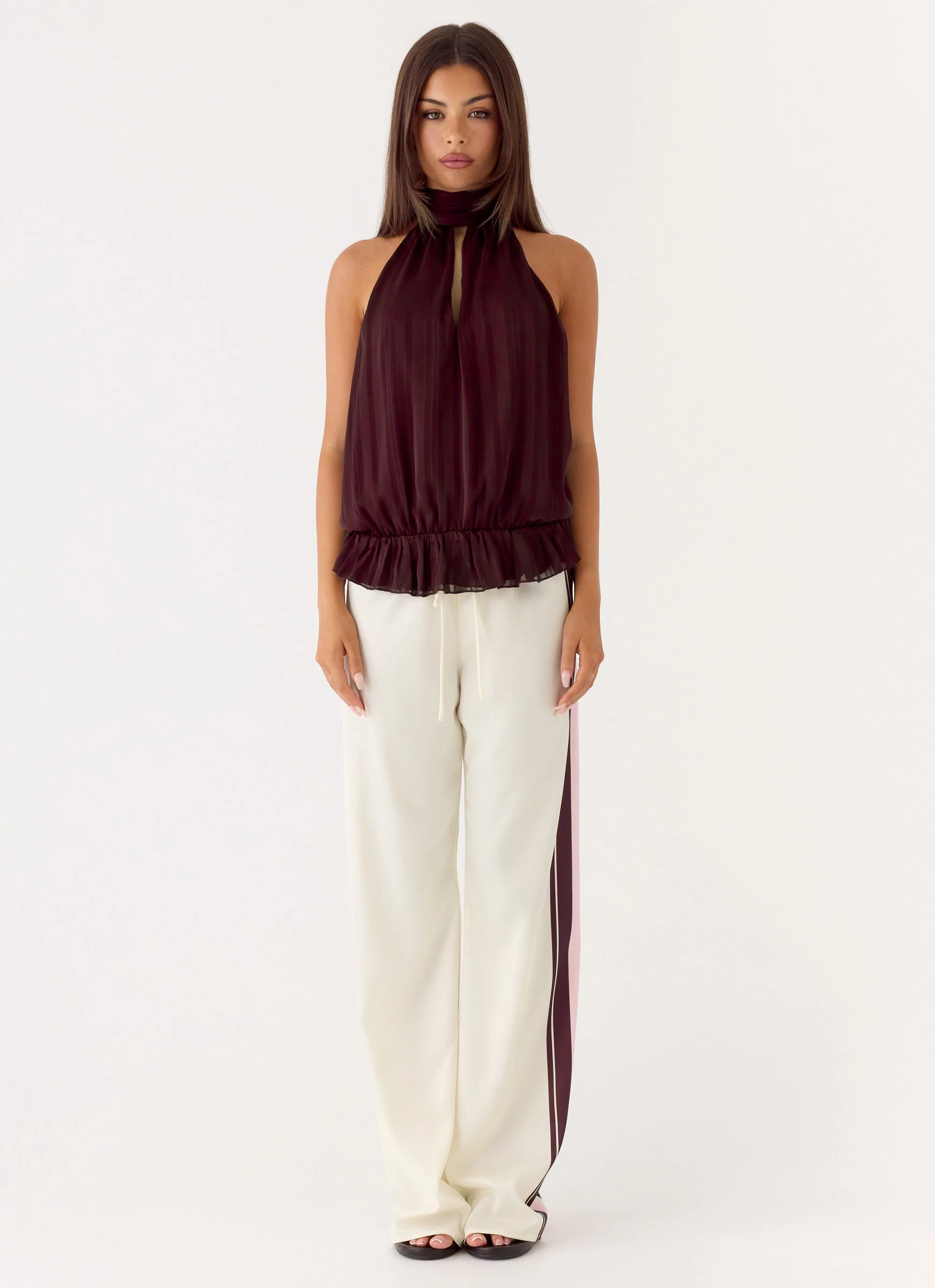 Hydro Halter Top - Aubergine