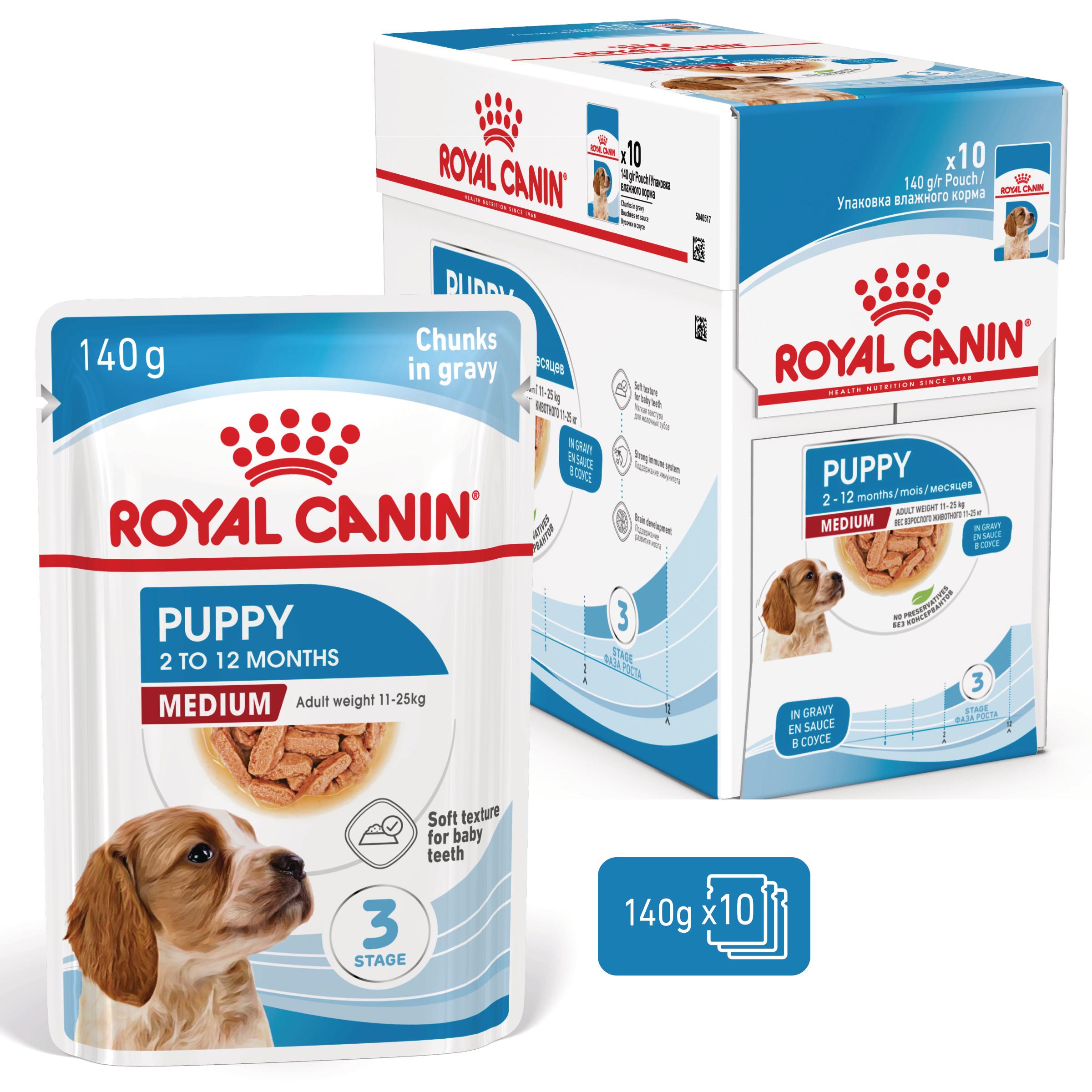 Royal Canin Medium Puppy Wet - 10 x 140g