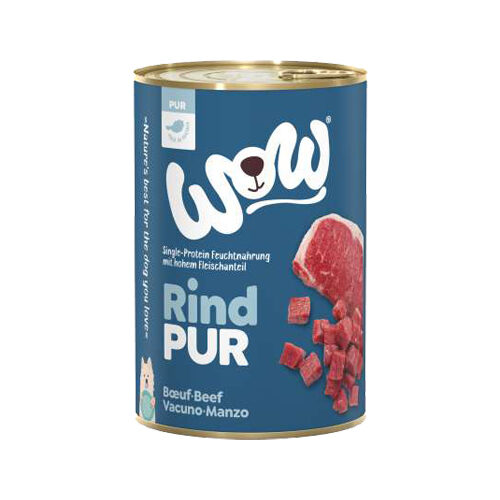 WOW! PURE 100% Dog Food - Canned - Chicken - 6 x 400 g