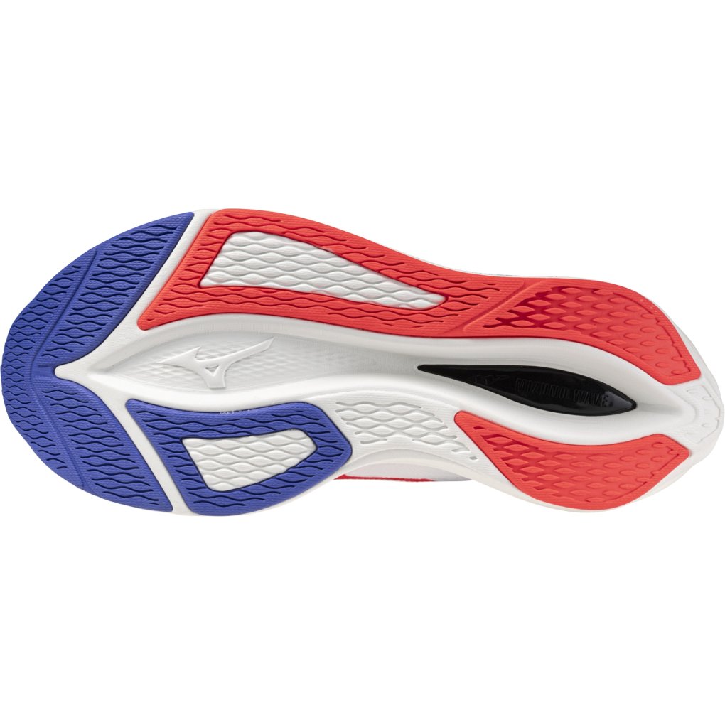 Mizuno Wave Rebellion Flash 3 Running Shoes Men - White/Fiery Coral 2/Iris Bloom