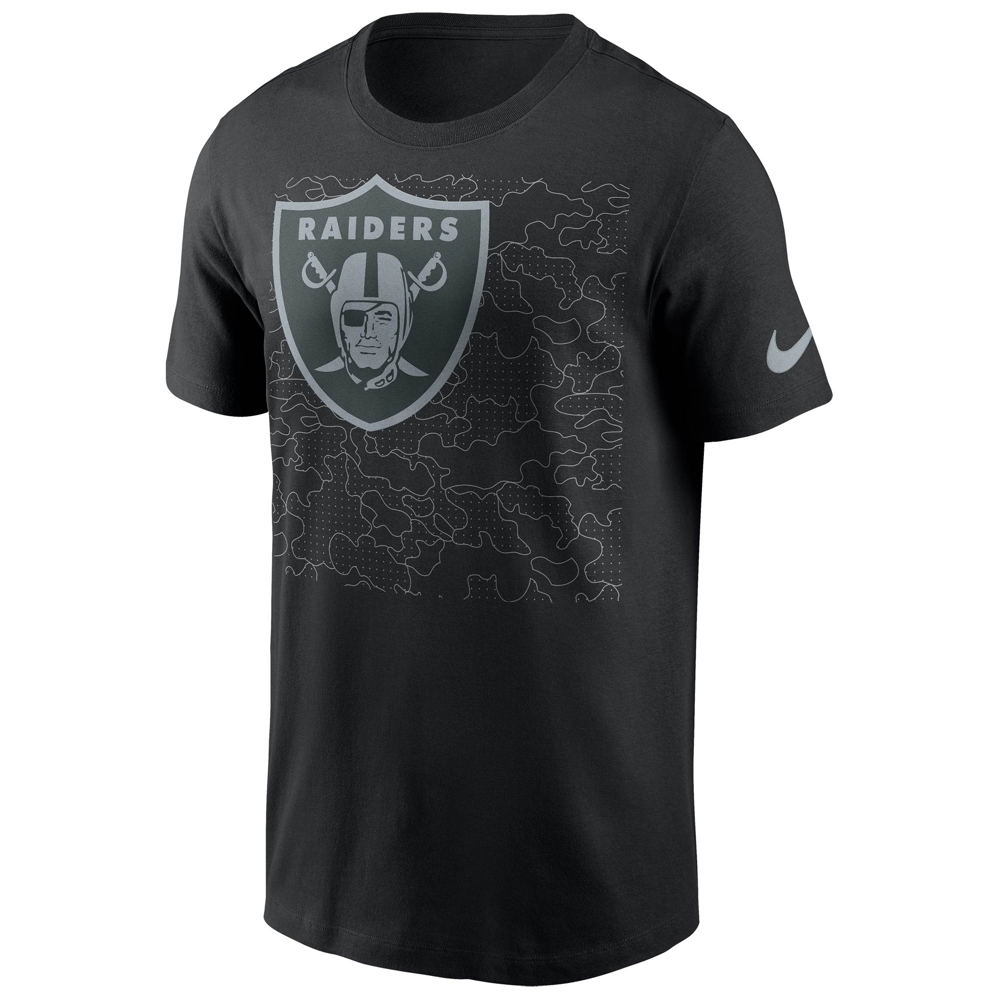 Las Vegas Raiders Reflective RFLCTV Nike Essential NFL T-Shirt Black