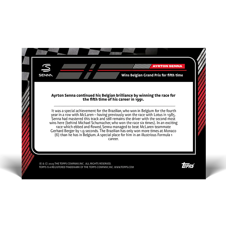 Topps UK - The Story of Senna - Card #35