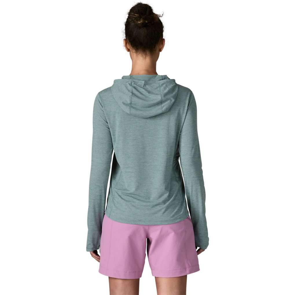 Patagonia Cap Cool Sun Hoody Women - Nouveau Green - Blue Sage X-Dye
