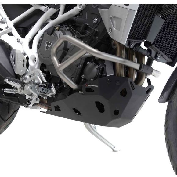 SW-MOTECH ALUMINIUM engine guard - mounting with Triumph crashbar - BlackRef: swm0896 / mss.11.953.10101/b