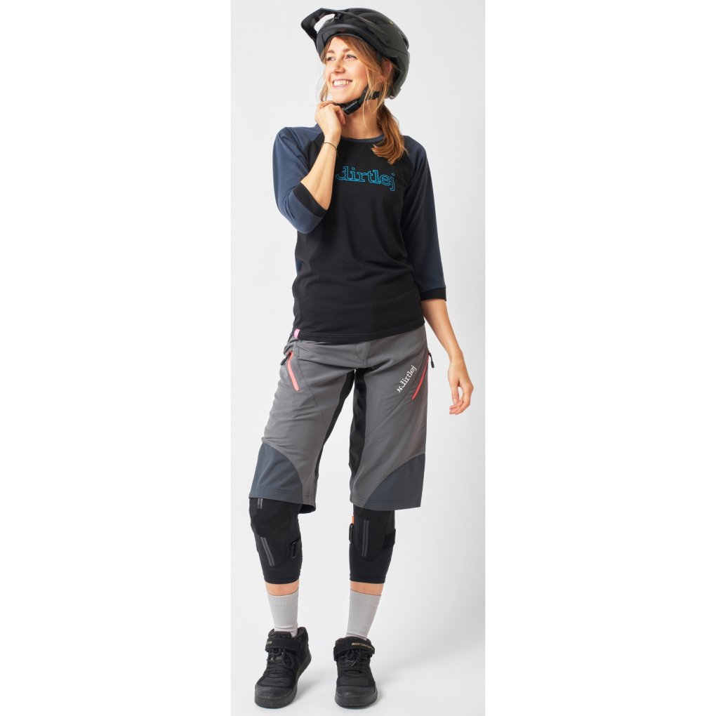 Dirtlej Trailscout Half & Half MTB Shorts Women - grey/peach