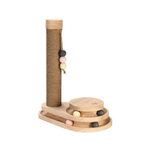 Designed by Lotte Scratching Post Inez - Wood - Brown - 38 x 24,5 x 47,5 cm