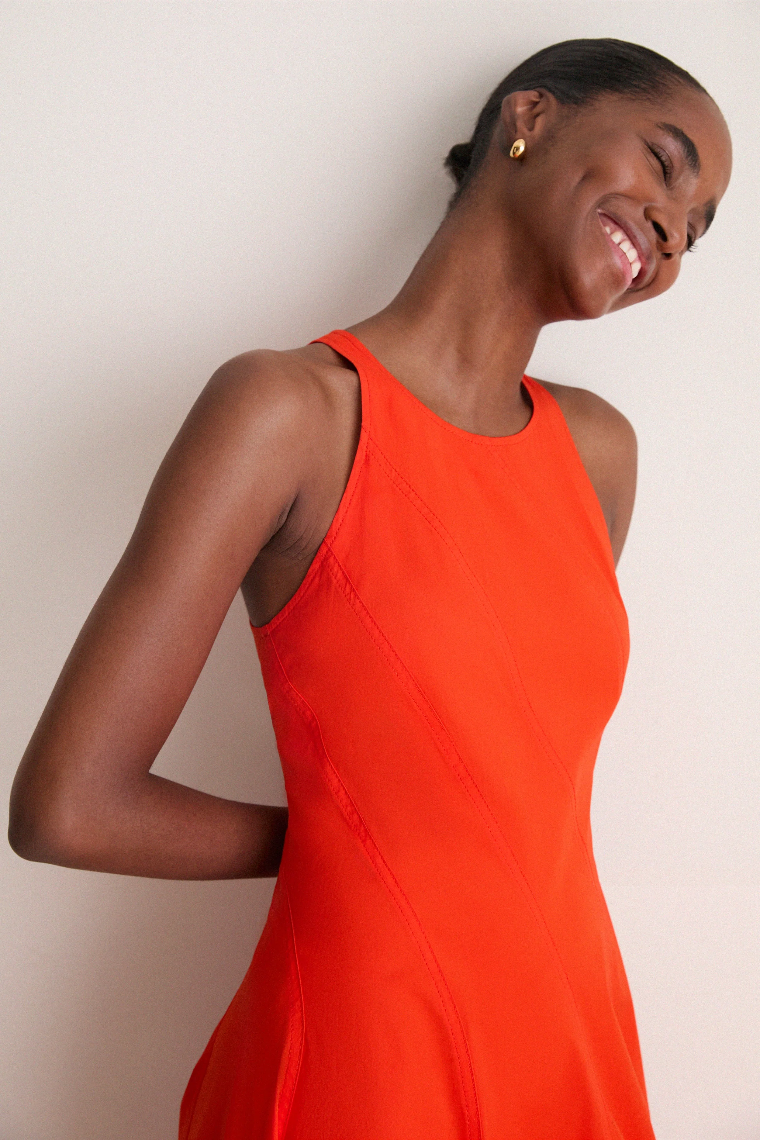 Poppy Red Gemma Midi Dress