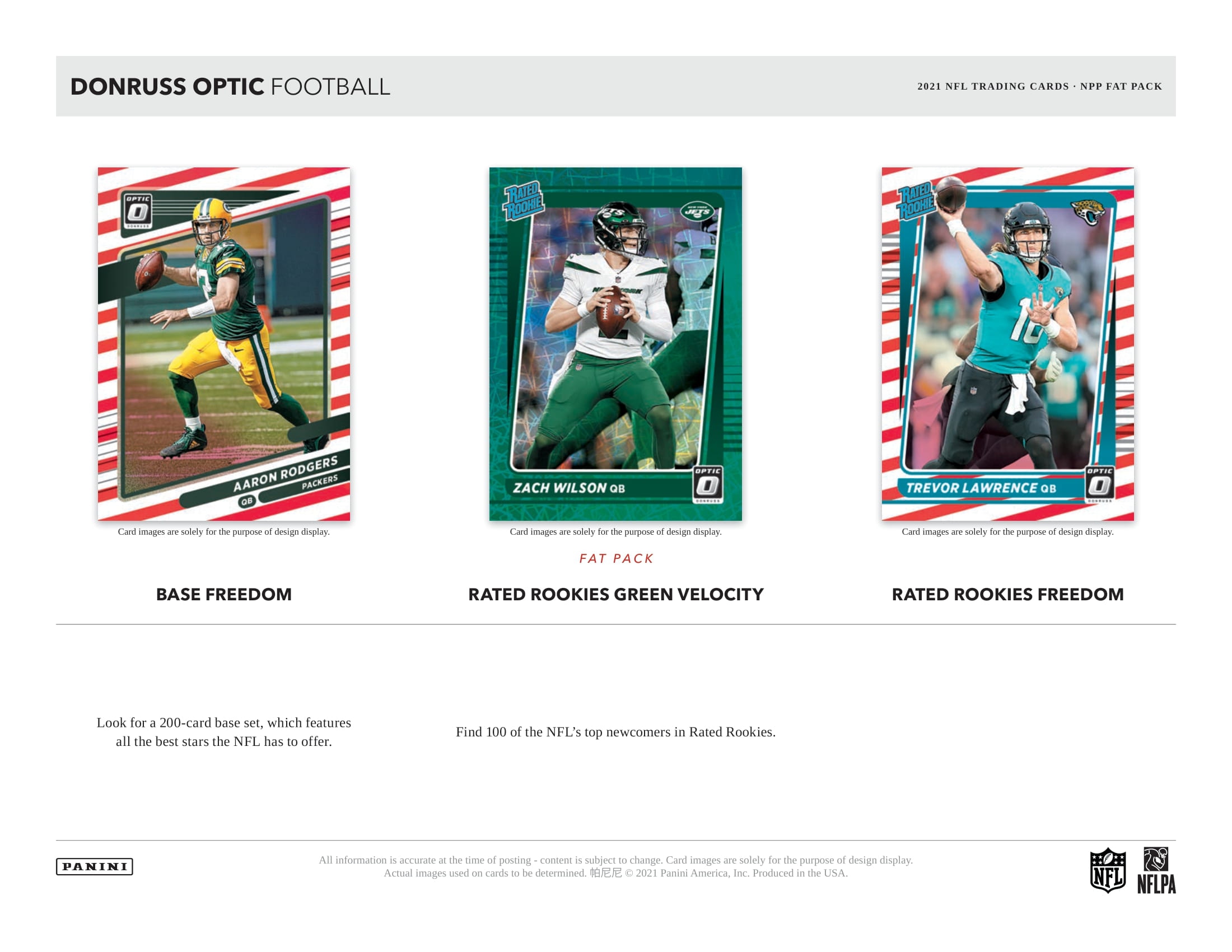2021 Panini Donruss Optic NFL Football Value Fat-Pack
