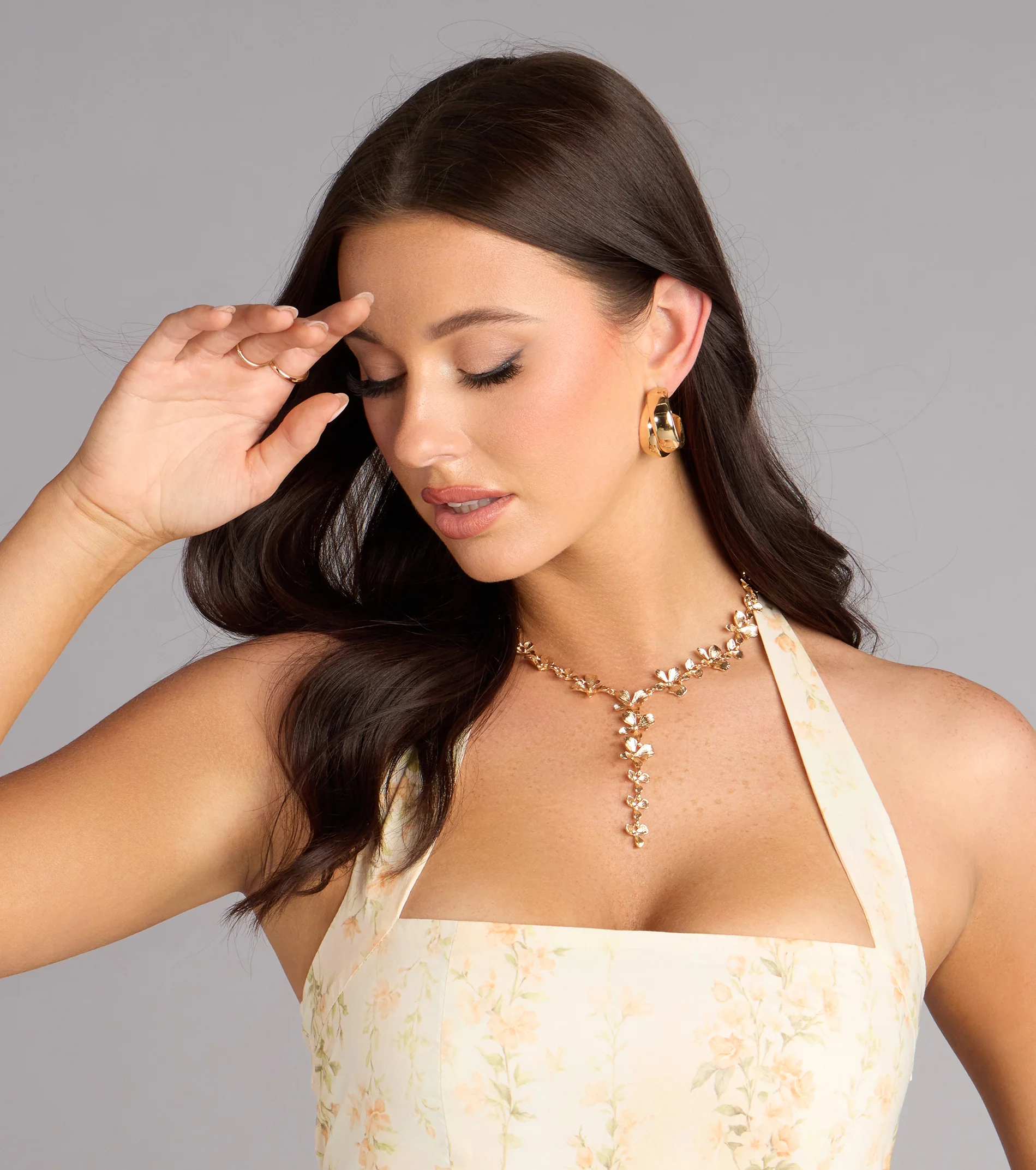 Bloom And Glow Lariat Necklace
