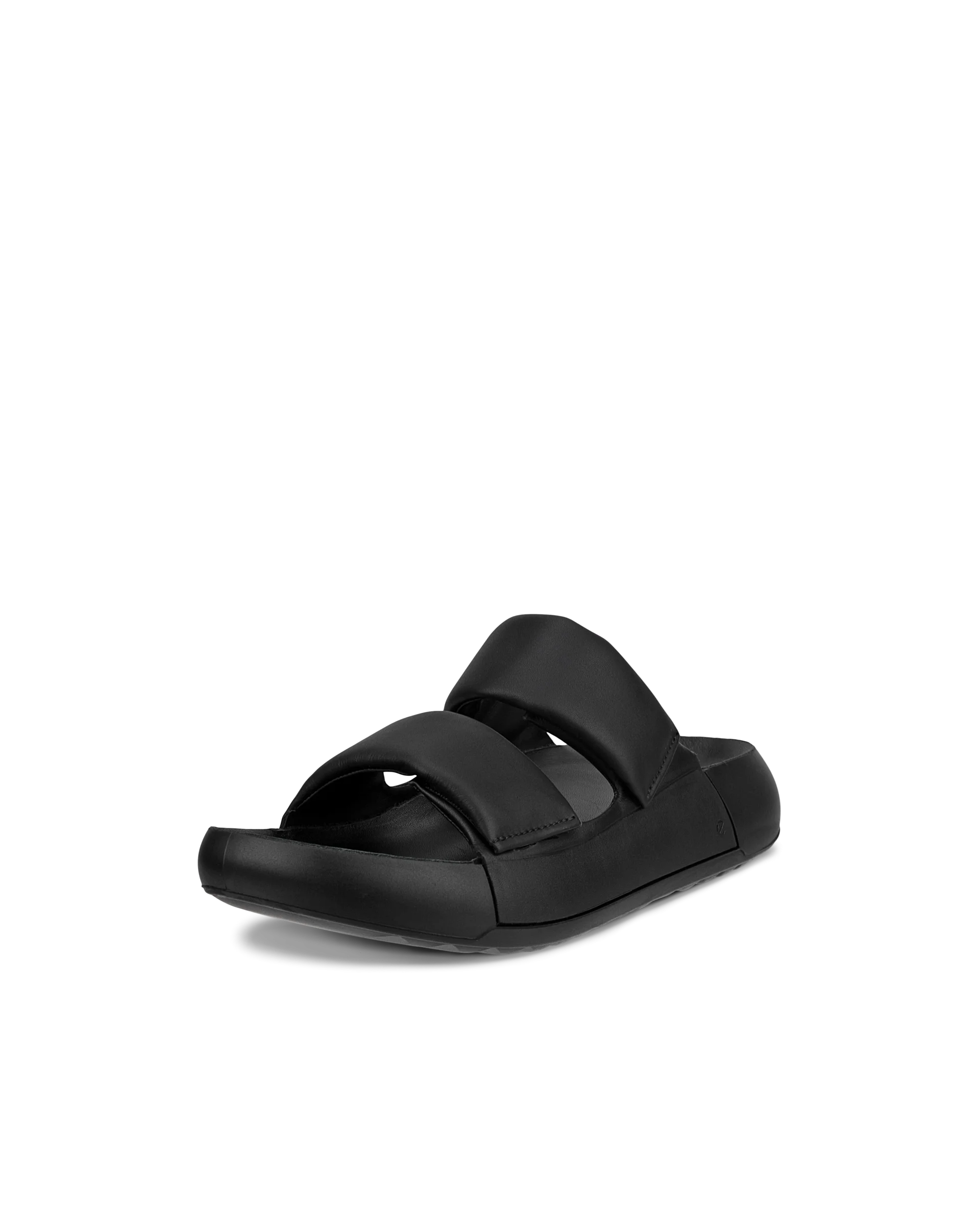 ECCO COZMO PF W Damen Ledersandale mit zwei Riemen Schwarz