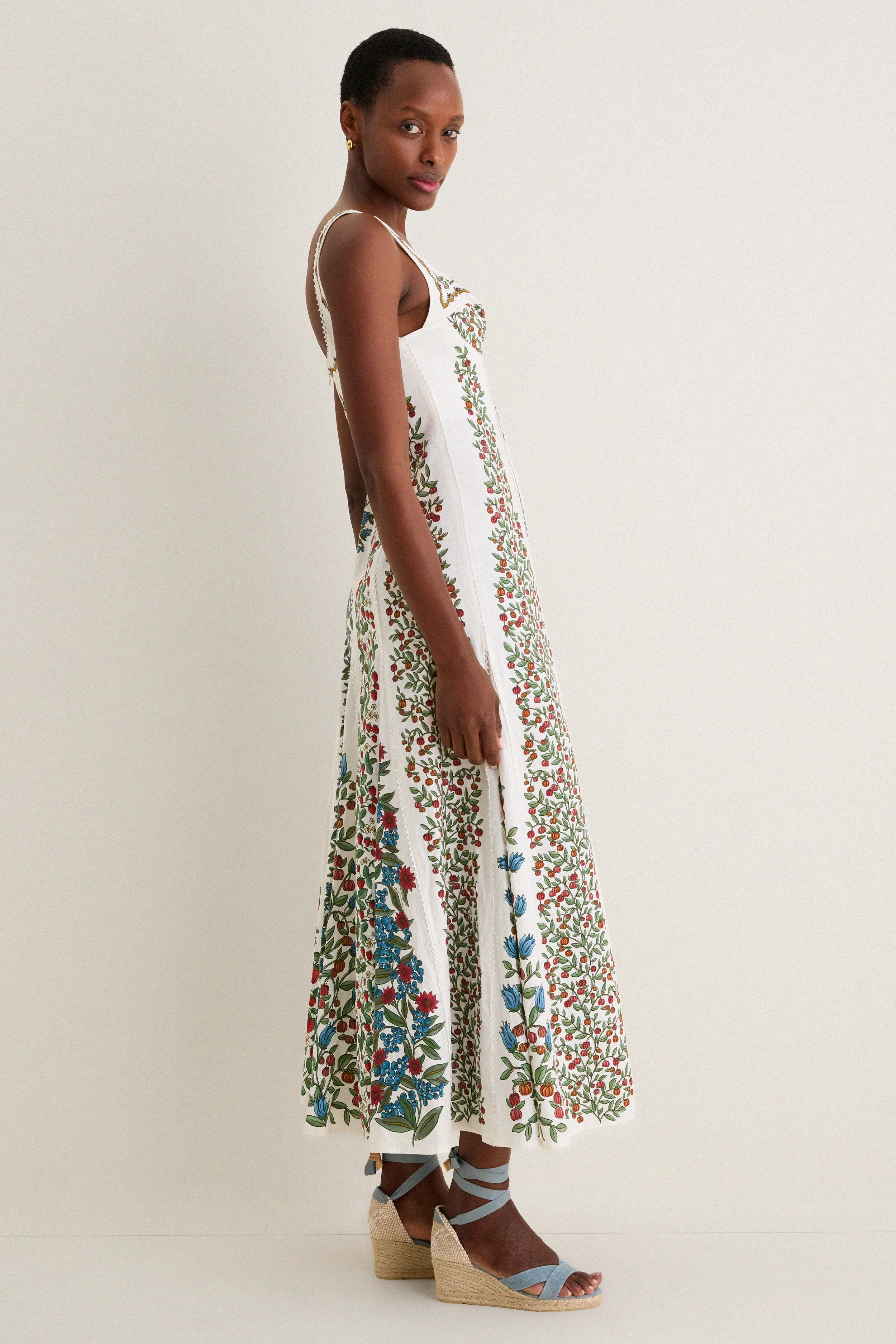 Fruit Beauty Off-White Maxi Dress
