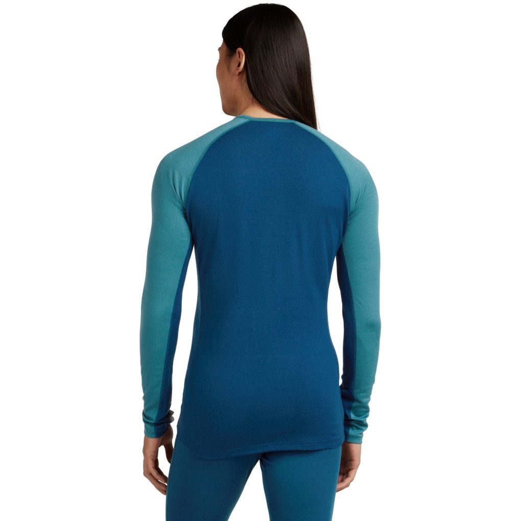 Icebreaker Merino 200 ZoneKnit™ Thermal Long Sleeve Crewe Shirt Men - Atlantis/Topaz