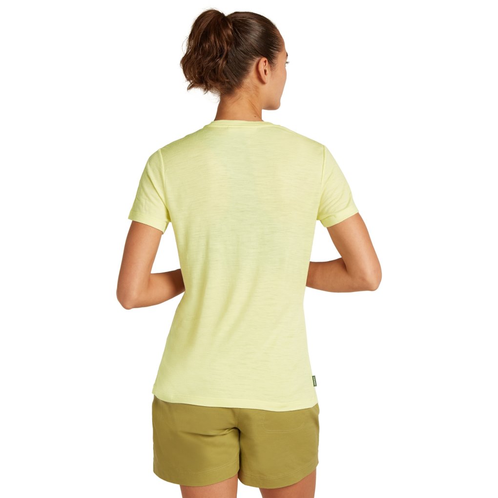 Icebreaker Merino 150 Tech Lite T-Shirt Airbourne Squirrel Women - Citrine
