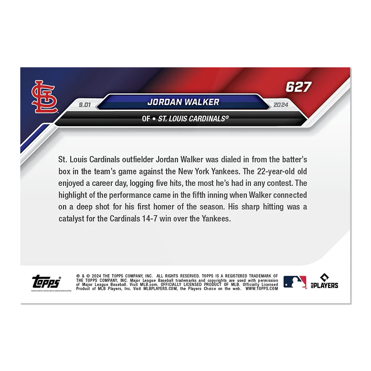 Jordan Walker - 2024 MLB TOPPS NOW® Card 627