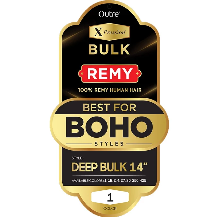 Outre X-Pression Bulk Remy Human Hair Braiding - HUMAN BULK REMY DEEP BULK 14