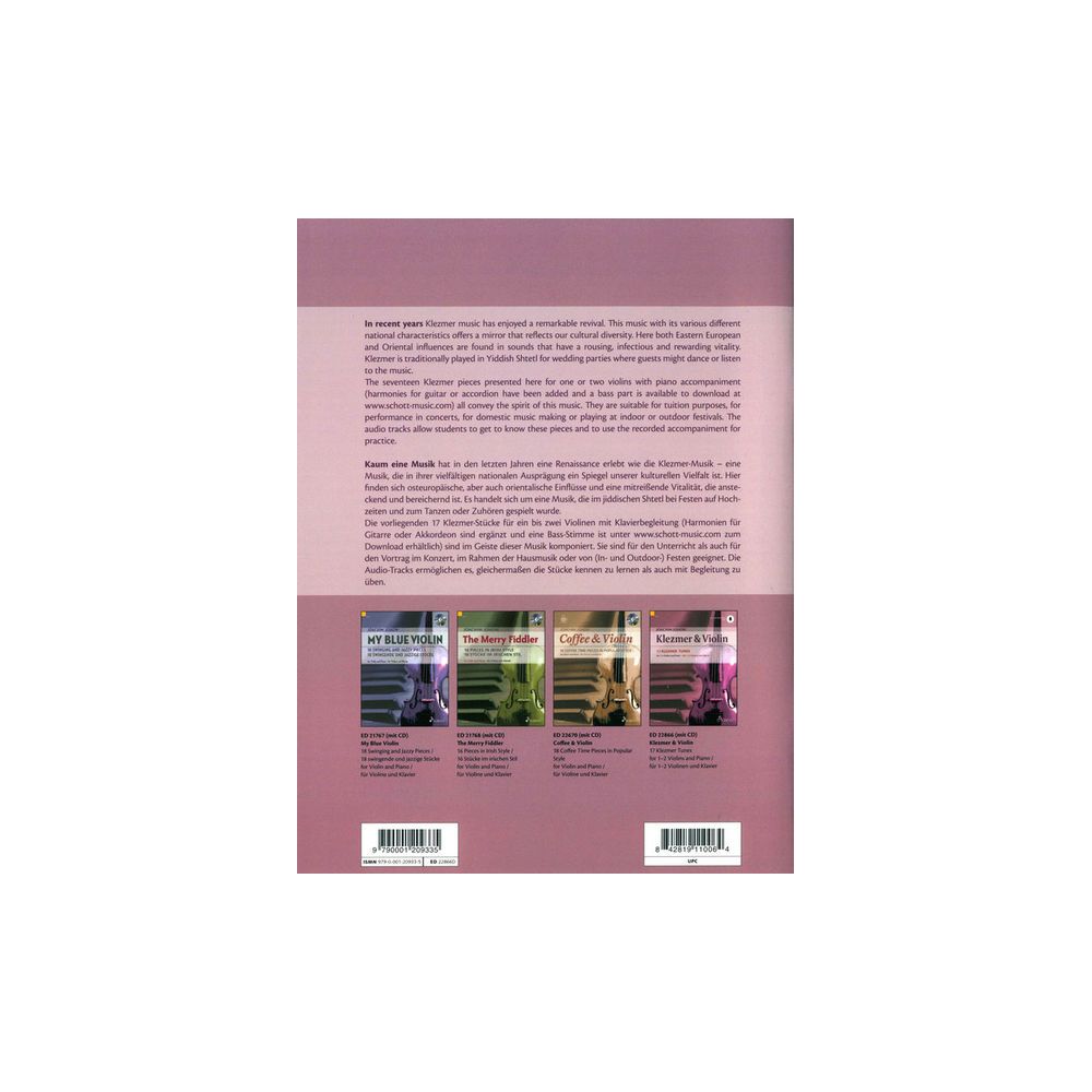 Schott Klezmer & Violin – Thomann Ireland