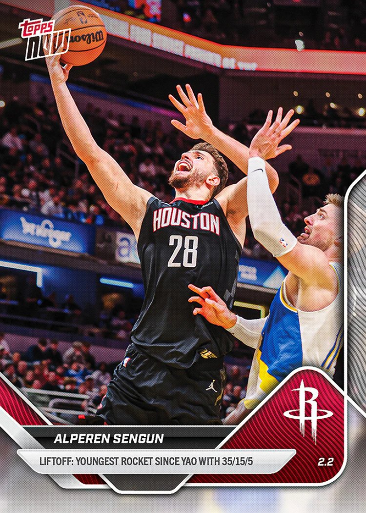 Alperen Sengun - 2025-26 NBA Topps NOW® - Card 157 - PR: 423