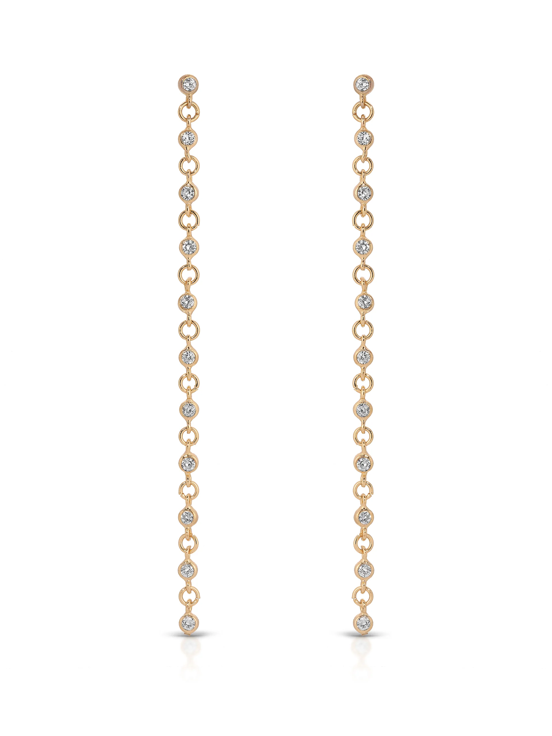 Dainty Linear Crystal Earrings
