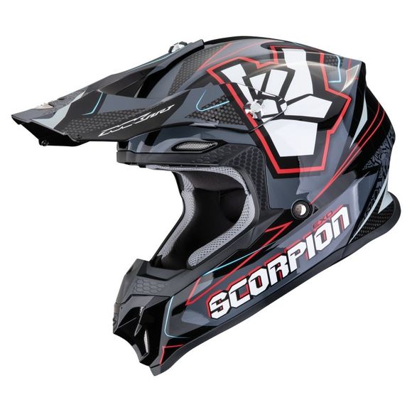 Casque cross Scorpion Exo VX-16 EVO AIR - ROK 2026 - Noir / GrisRef : SC1261