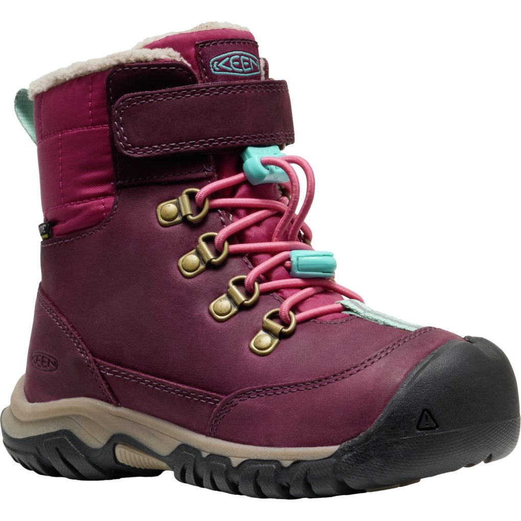 KEEN Kanibou Waterproof Winter Boots Kids - Fig/Pink Lemonade