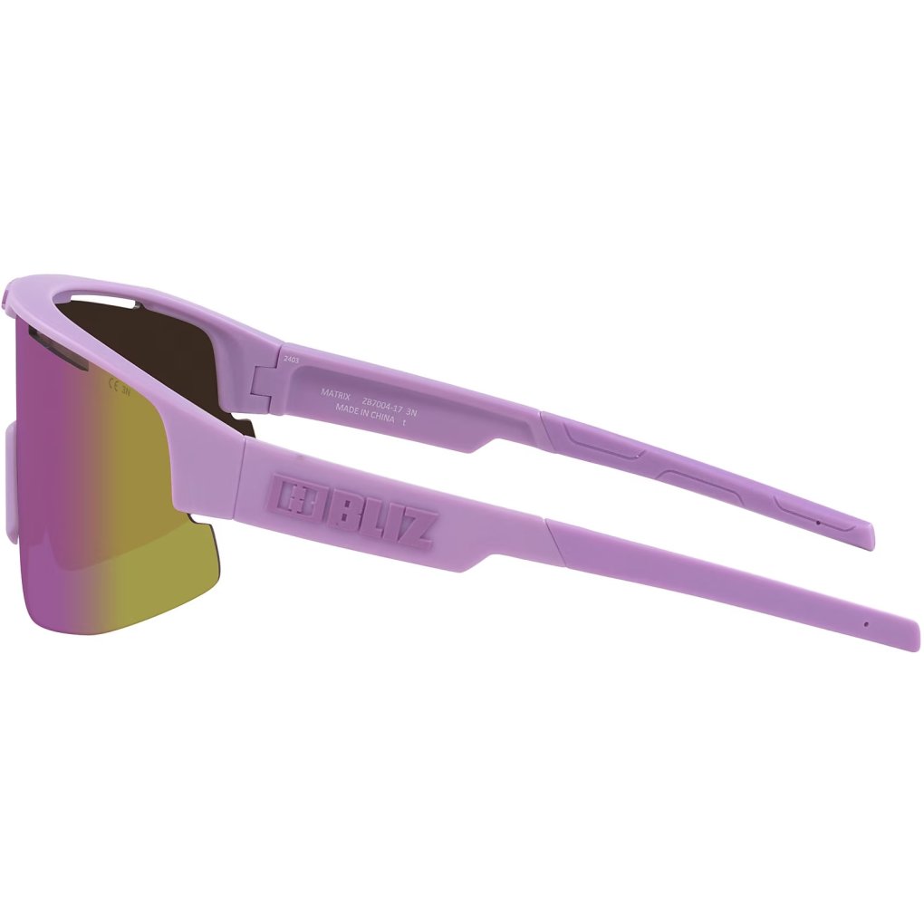 Bliz Matrix Glasses - Matte Purple - Brown Purple Mirror