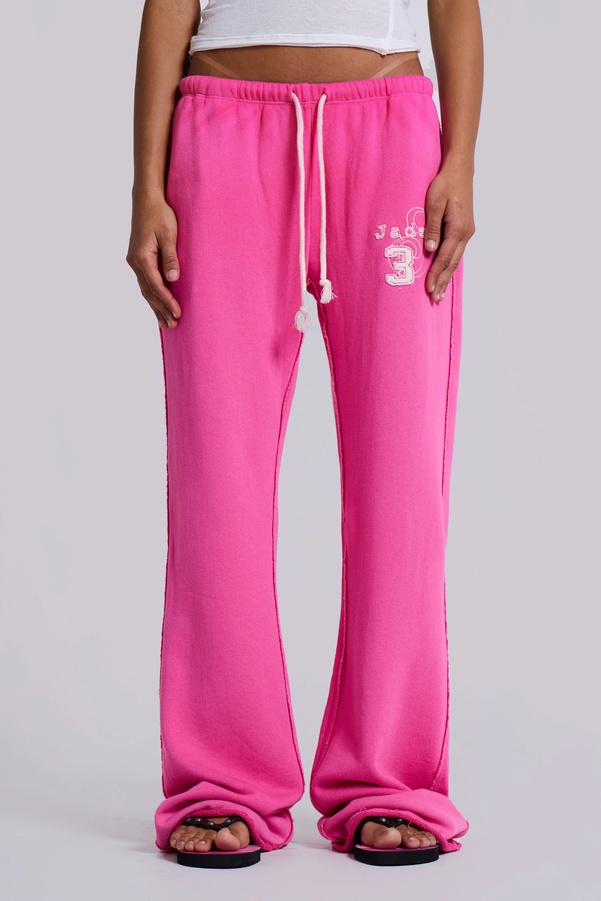 Cleo Slouchy Bootcut Jogger in Pink