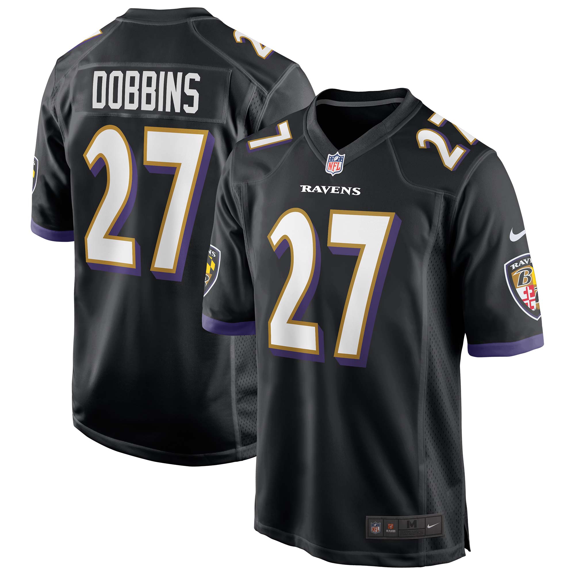 J.K. Dobbins #27 Baltimore Ravens Nike Game NFL Jersey Alternate Schwarz