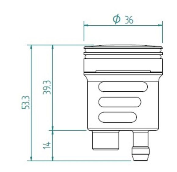 Bocal de maître cylindre LighTech 16cm³ - NoirRef : LIG00811A / 1122889002
