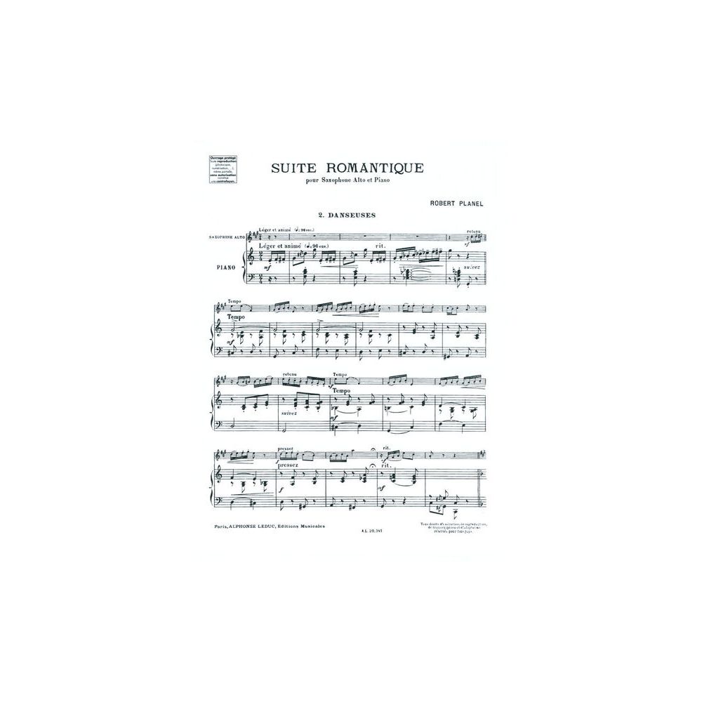 Alphonse Leduc  Suite Romantique Alto Sax – Thomann Ireland