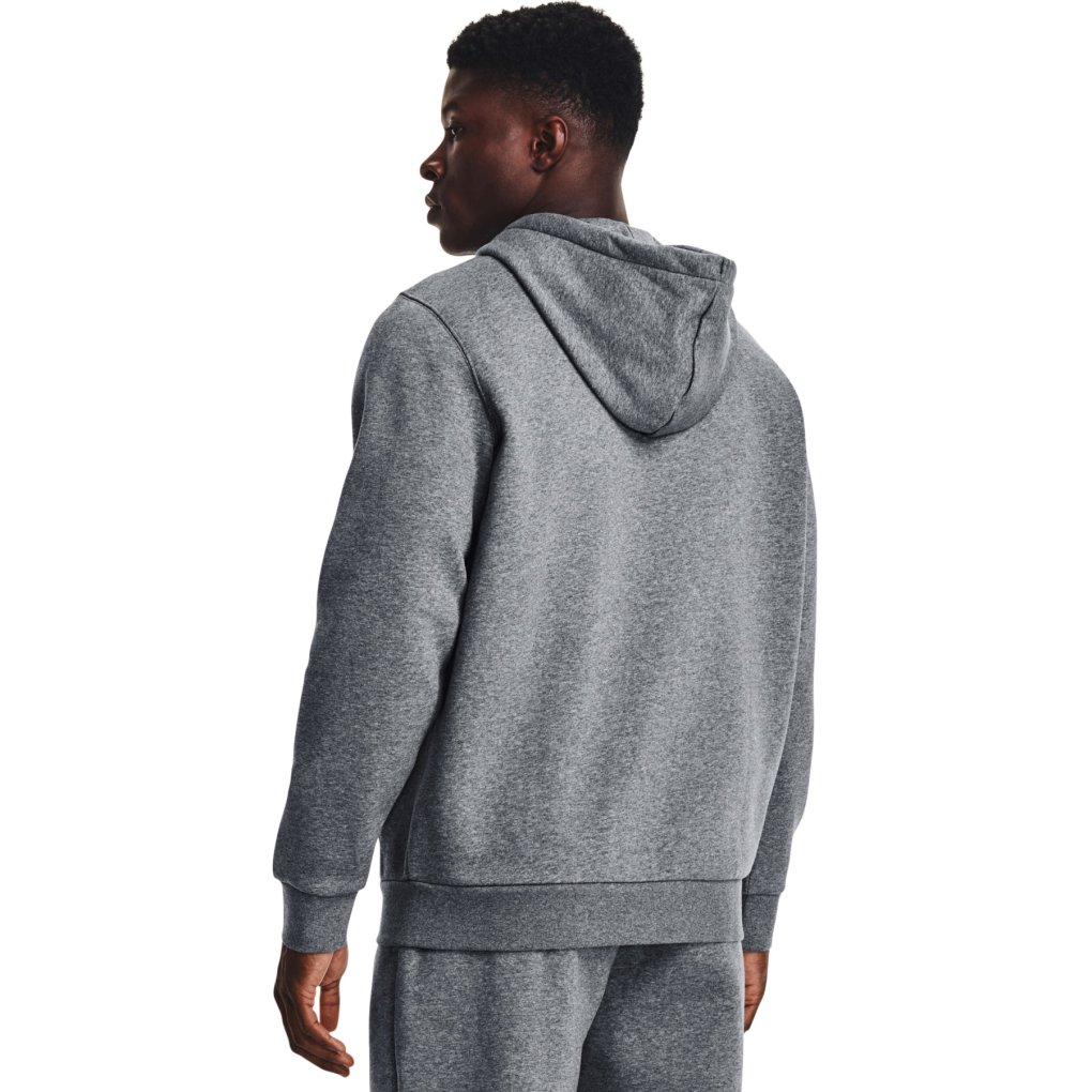 Under Armour UA Essential Fleece Full-Zip Hoodie Men - Pitch Gray Medium Heather/White