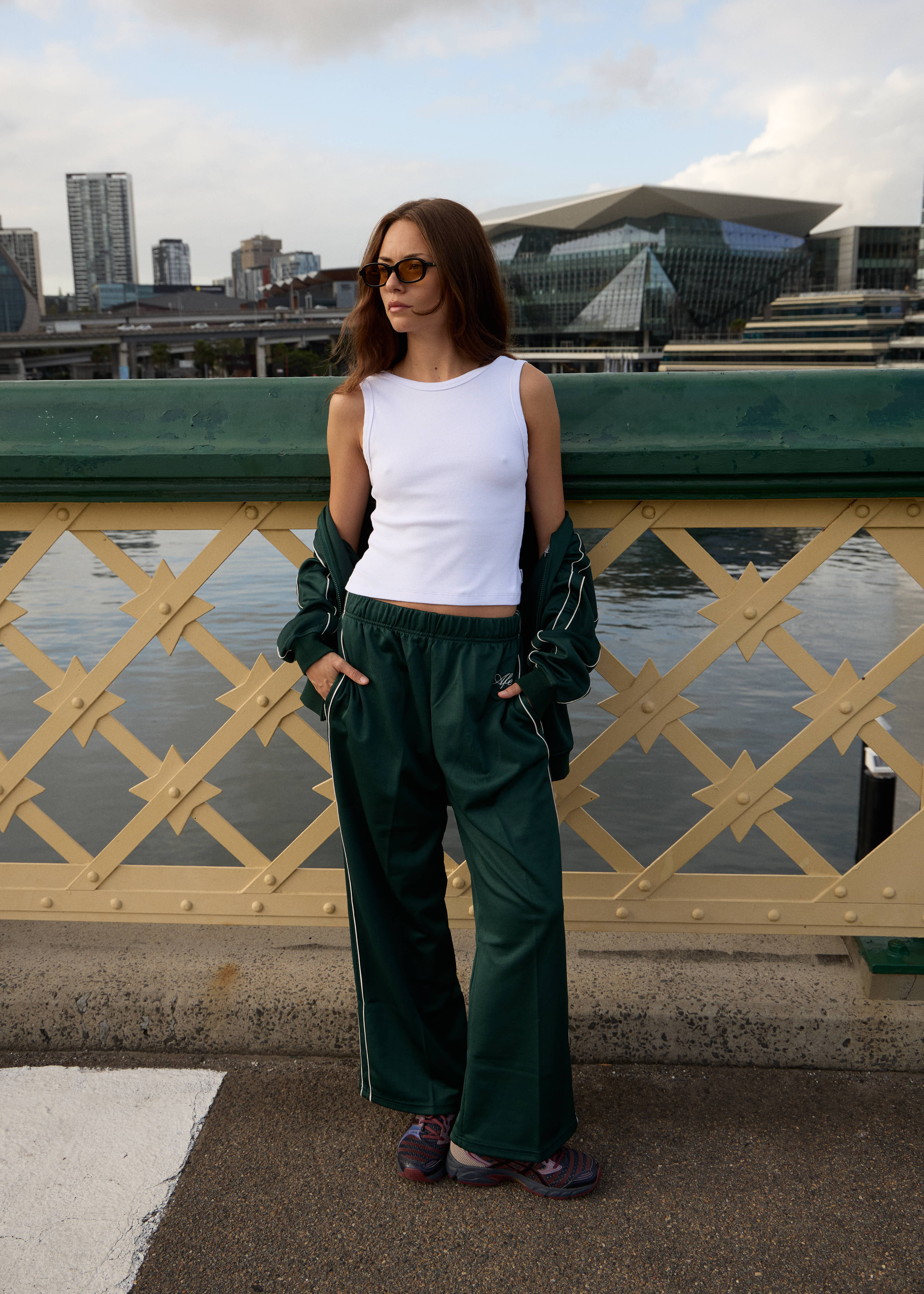 AFENDS Womens Avenue - Track Pant - Pine