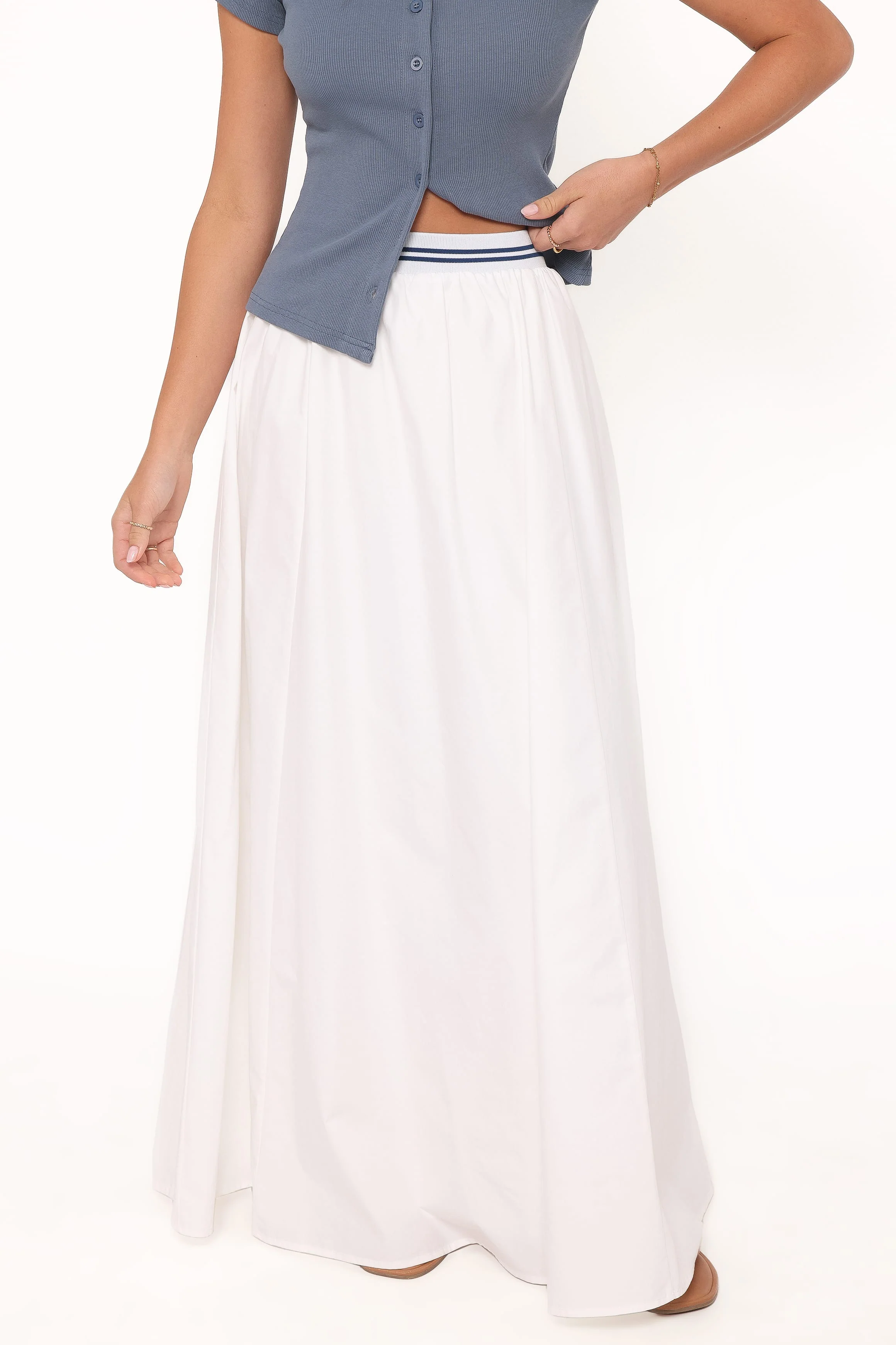 Christine Maxi Skirt - White