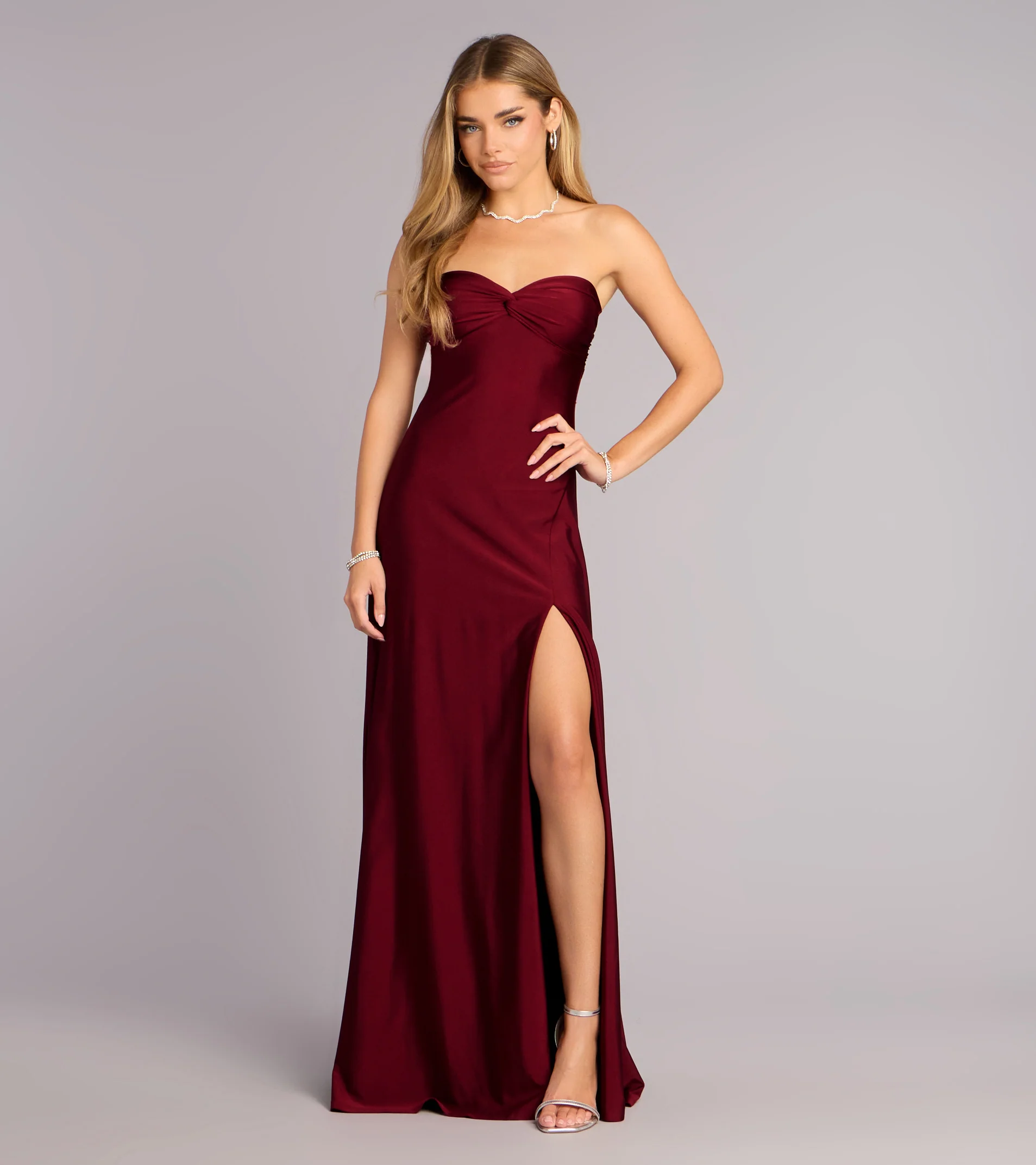 Madeline Strapless Tie-Back A-Line Dress
