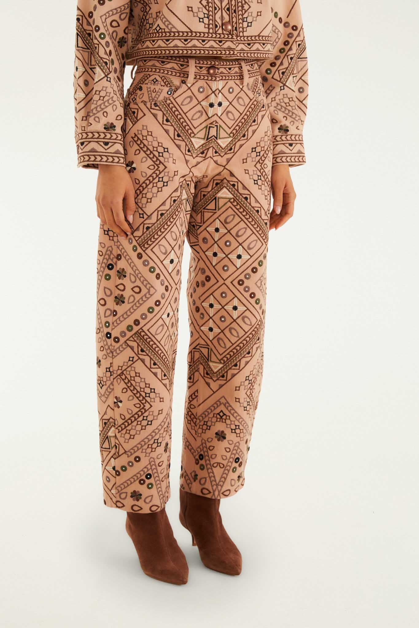Beige Cosmopolitan Slim Pants