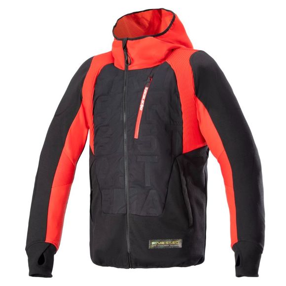 Alpinestars MO.ST.EQ HYBRID HOODED Motorcycle Jacket - Black / RedRef: AP3263