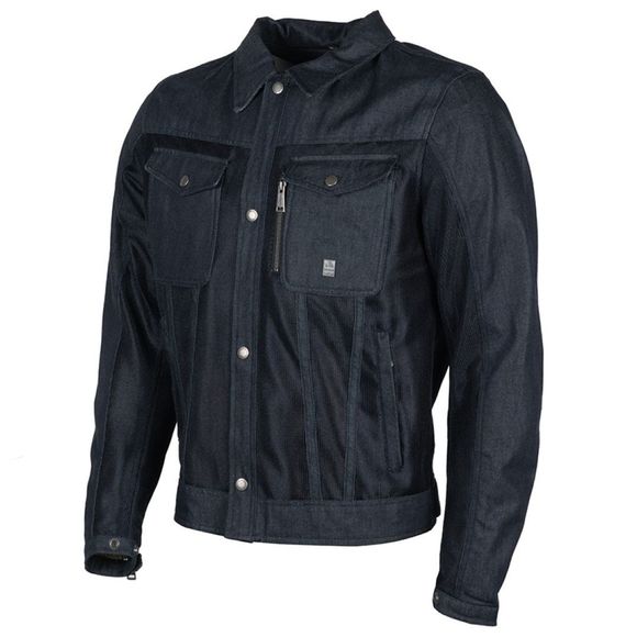 Helstons WESTERN AIR COTTON Motorcycle Jacket - BlueRef: HS0958