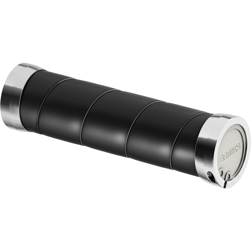Brooks Slender Leather Grips 130/130 mm - black
