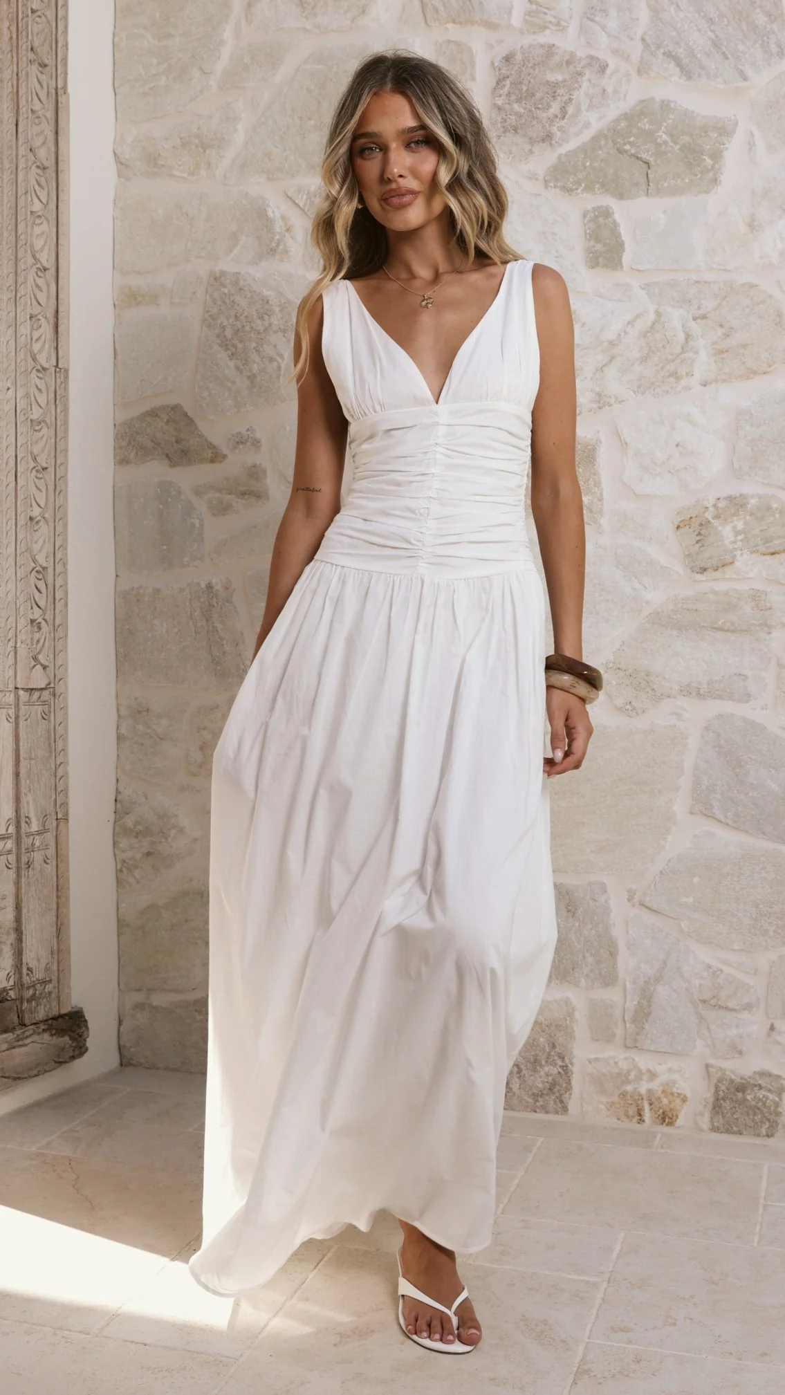 Sanya Maxi Dress - White
