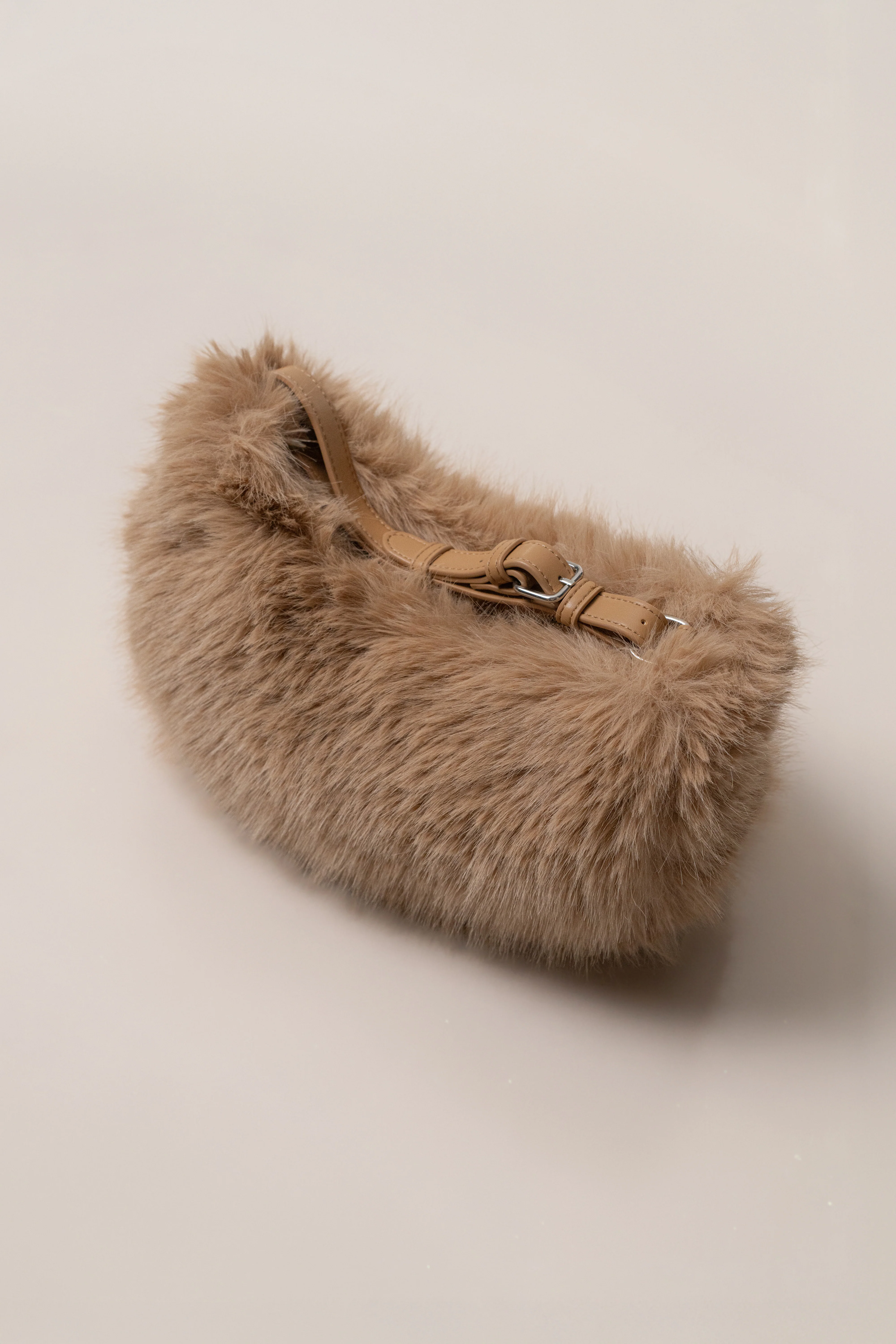 Beige Soft Season Faux Fur Bag