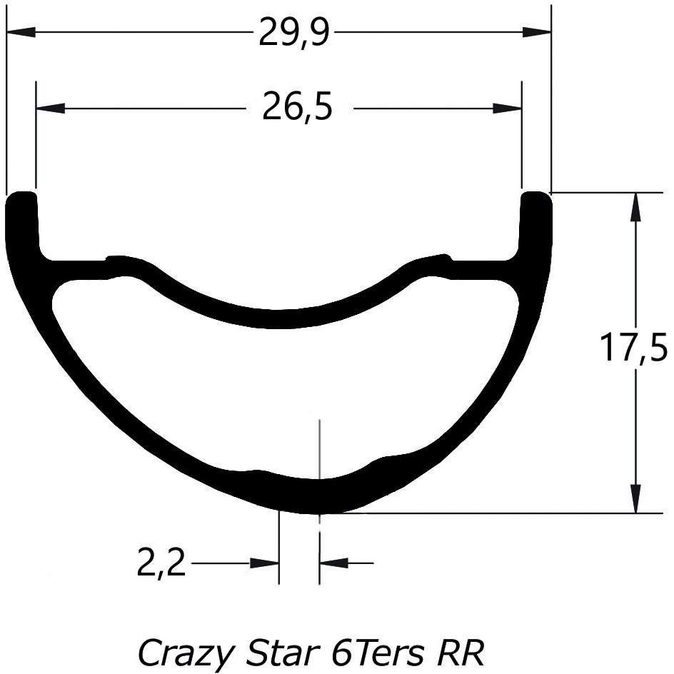 DUKE Crazy Star 6TERS Rear Rim 29