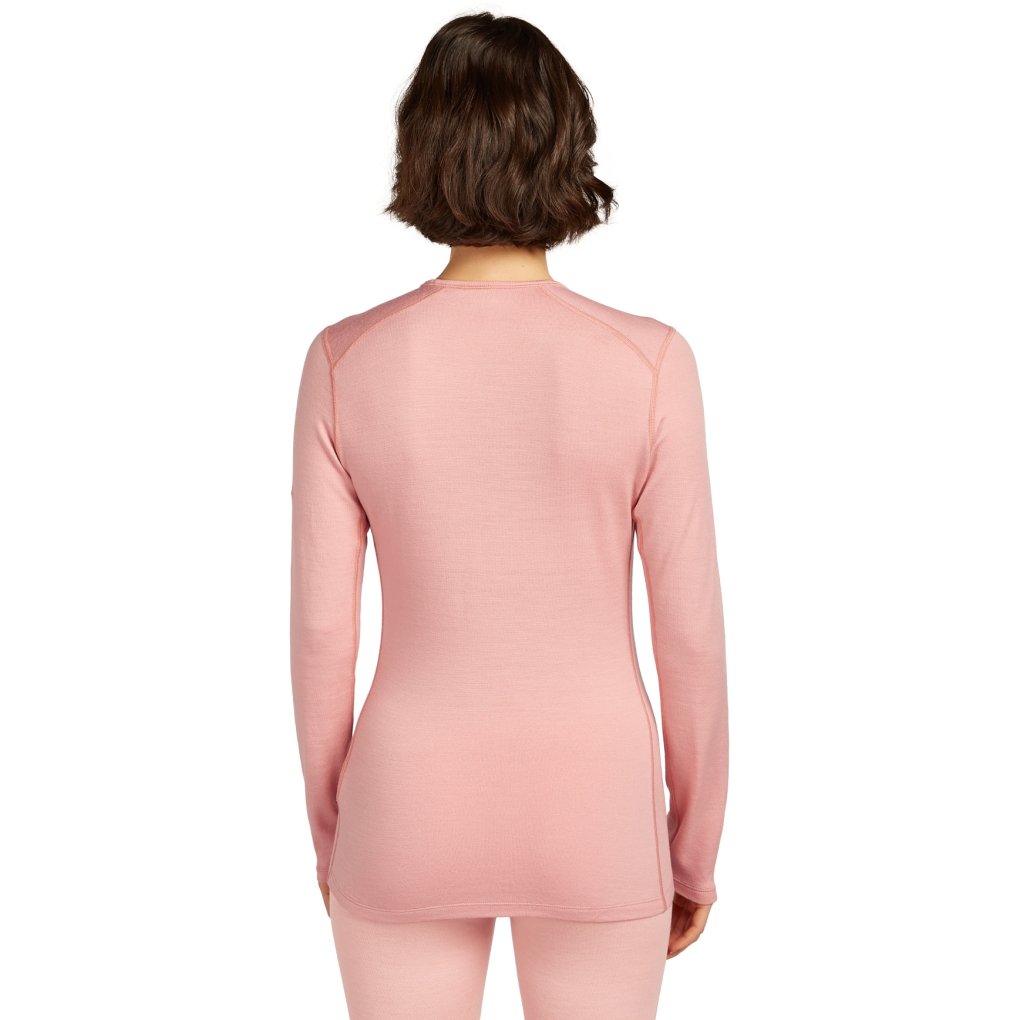 Icebreaker Merino 260 Tech Long Sleeve Crewe Thermal Top Women - Blush