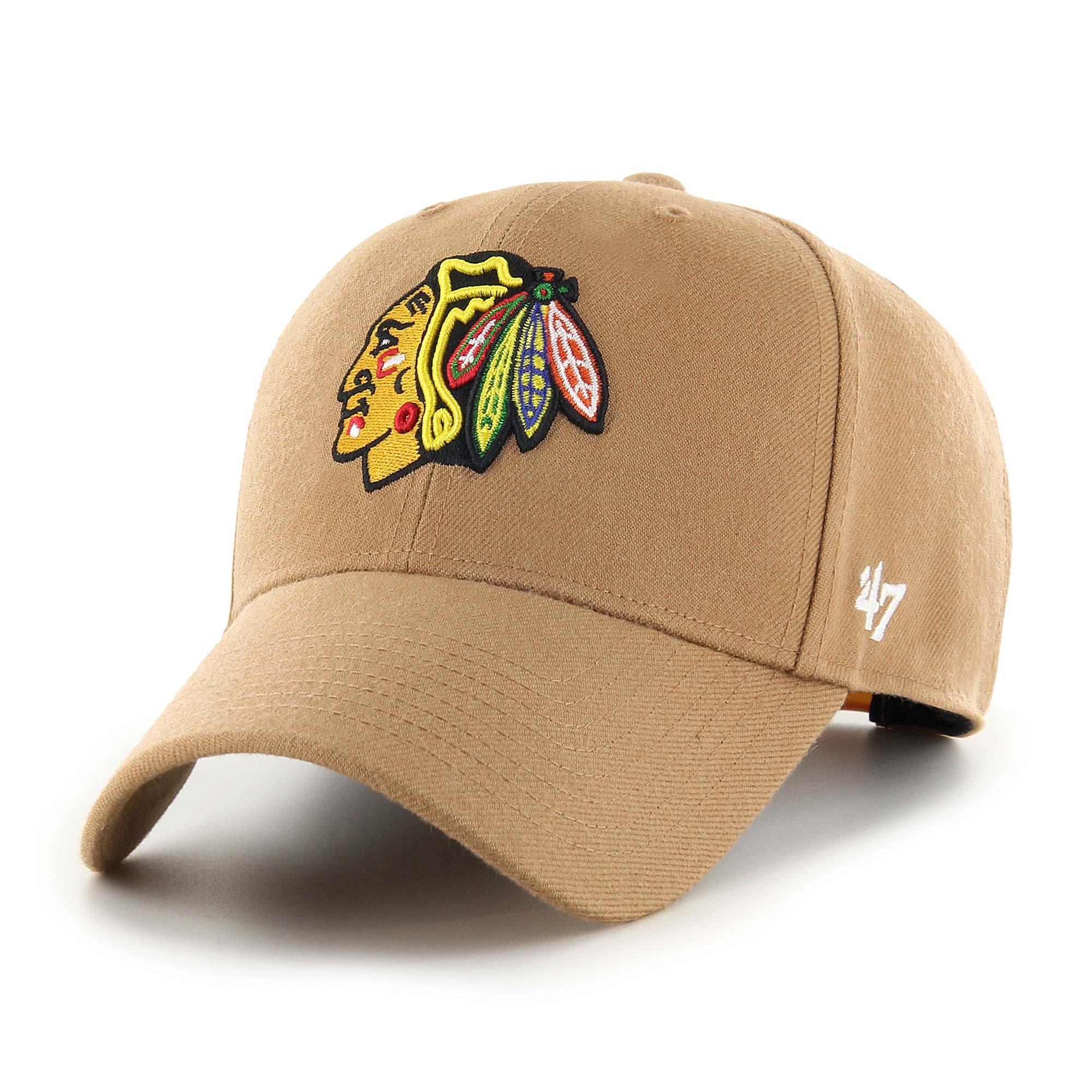 Chicago Blackhawks Camel '47 MVP Snapback NHL Cap Brown