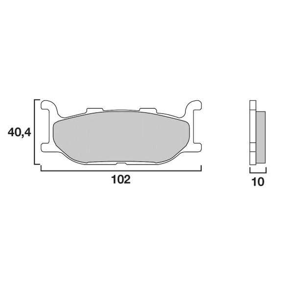 Plaquettes de freins Brembo Organique avantRef : 07YA2709