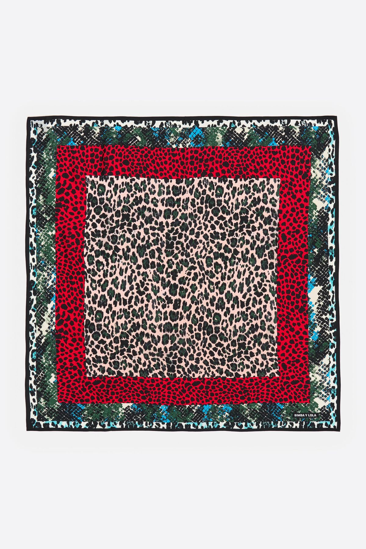 Animal print borders scarf