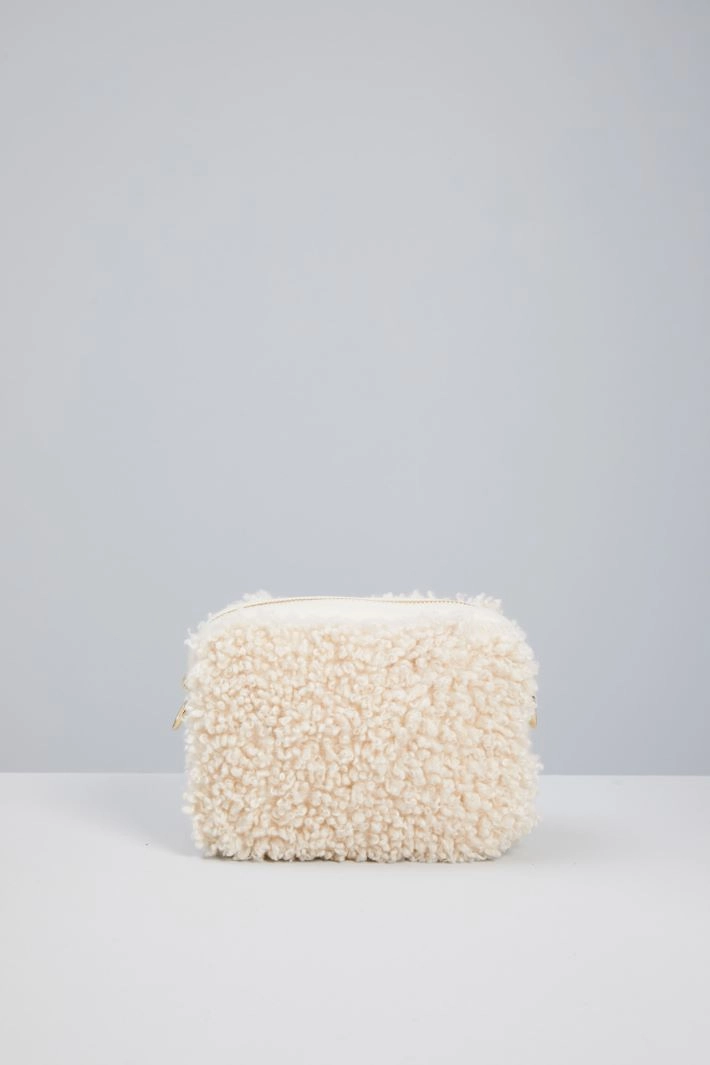 Plush-effect bag - WHITE