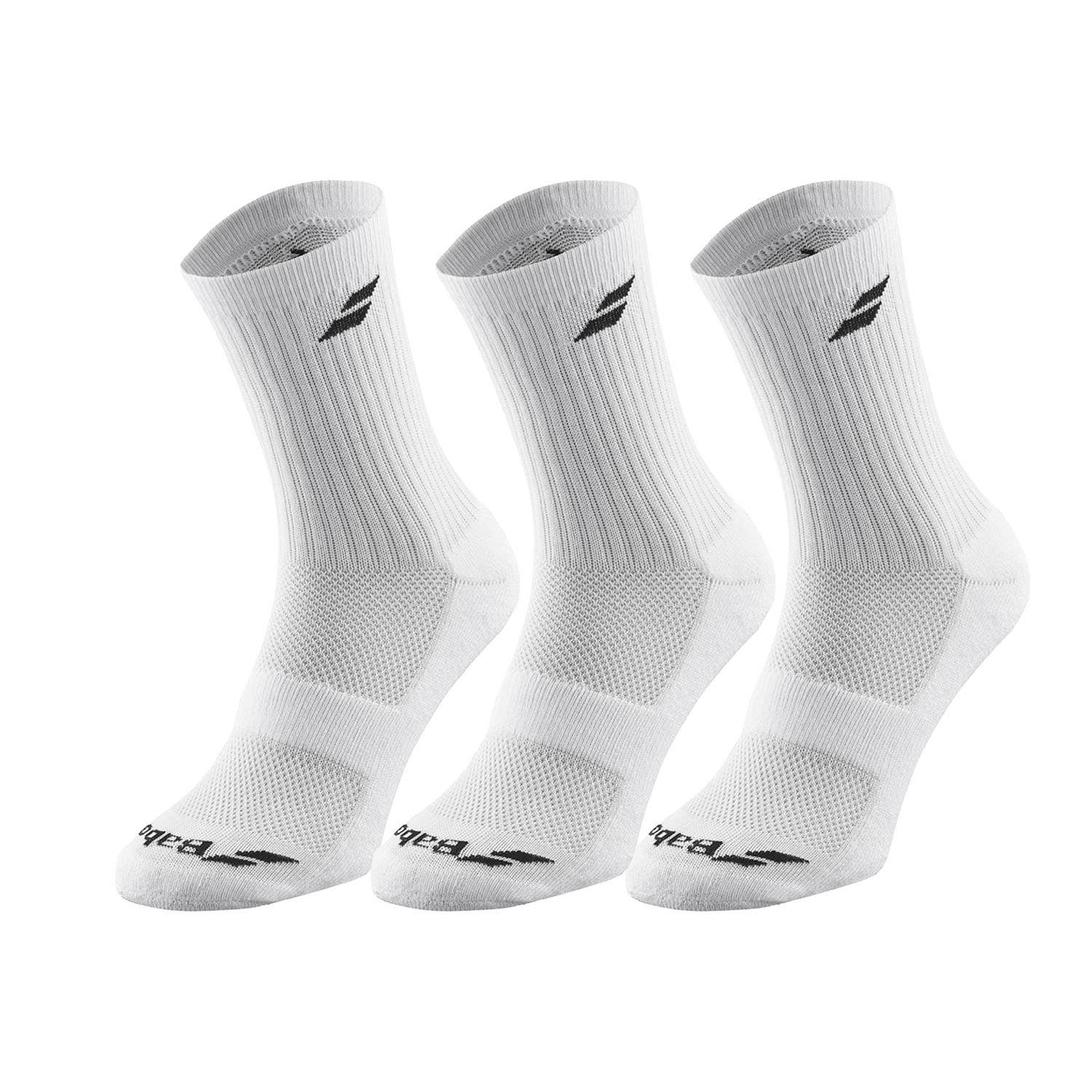 SOCKS BABOLAT PACK 3 PAIRS WHITE JUNIOR