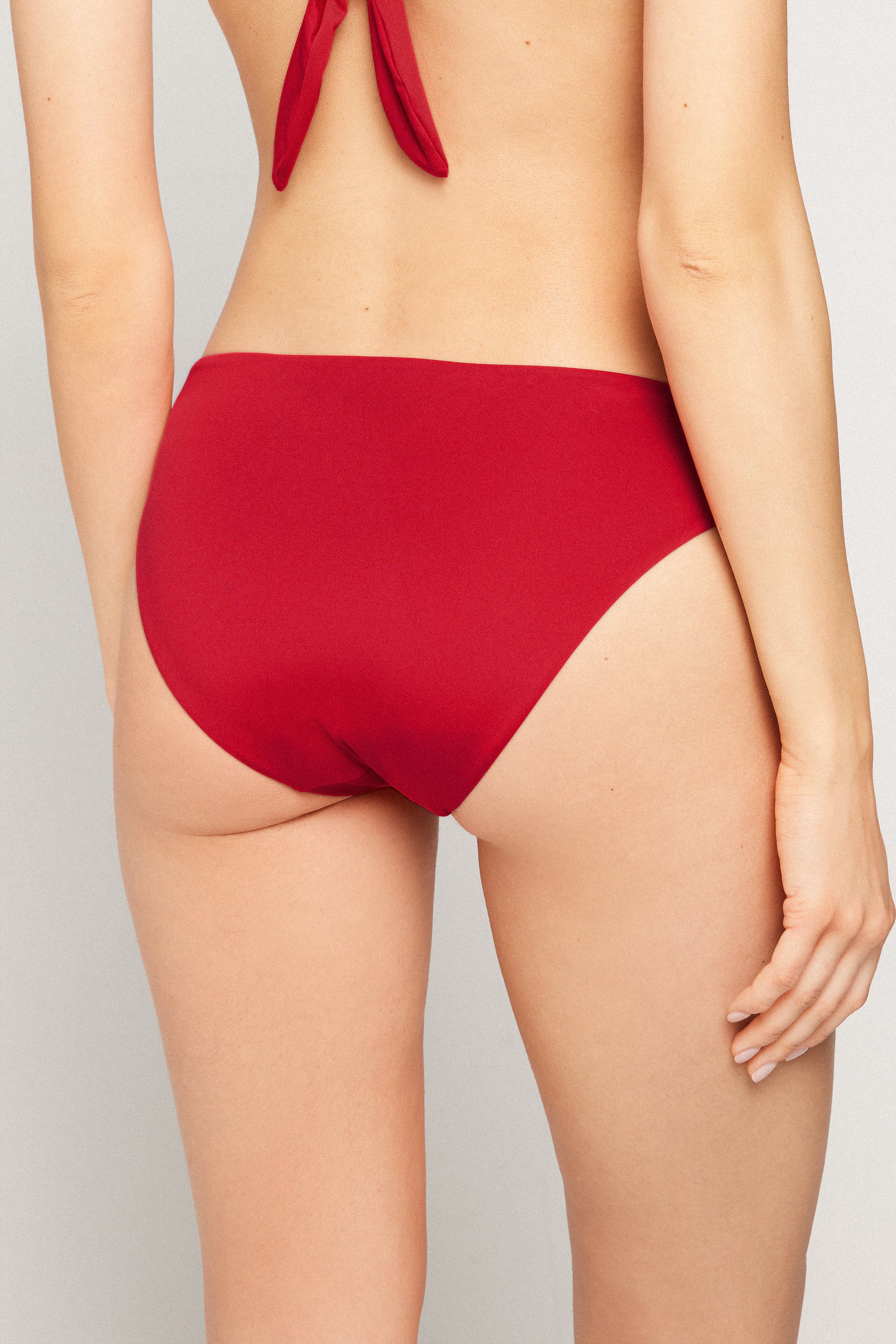 Timeless Look Gloss Red Classic Bikini Bottoms